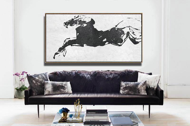 Contemporary Artwork,Oversized Horizontal Minimal Art On Canvas - Original Art For Sale By Artist